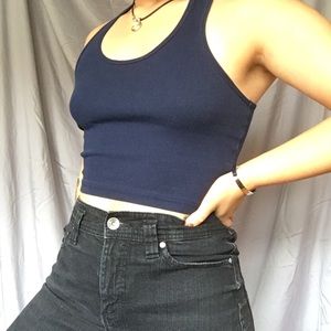 Racer Back Cropped Tank Size L